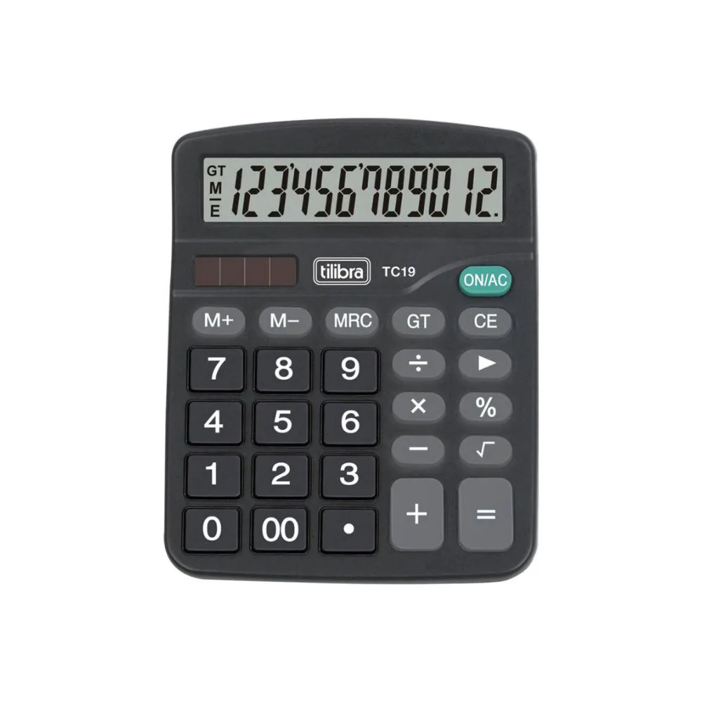 Calculadora De Mesa Tilibra 12 Digitos Preta