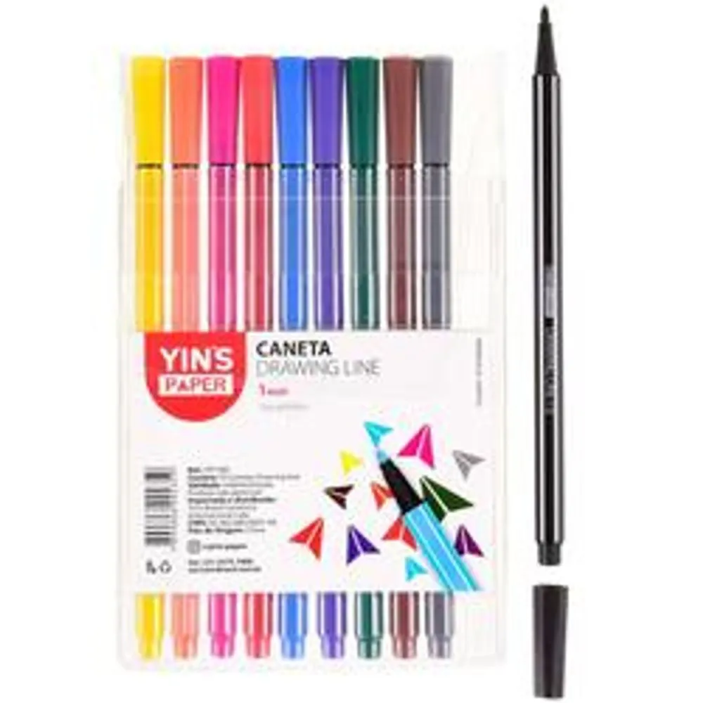 Canetinha Hidrográfica Yin S Drawing 12 Cores