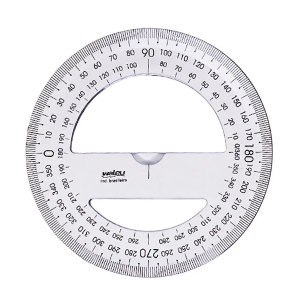 Transferidor Waleu New Line Cristal 360 Graus